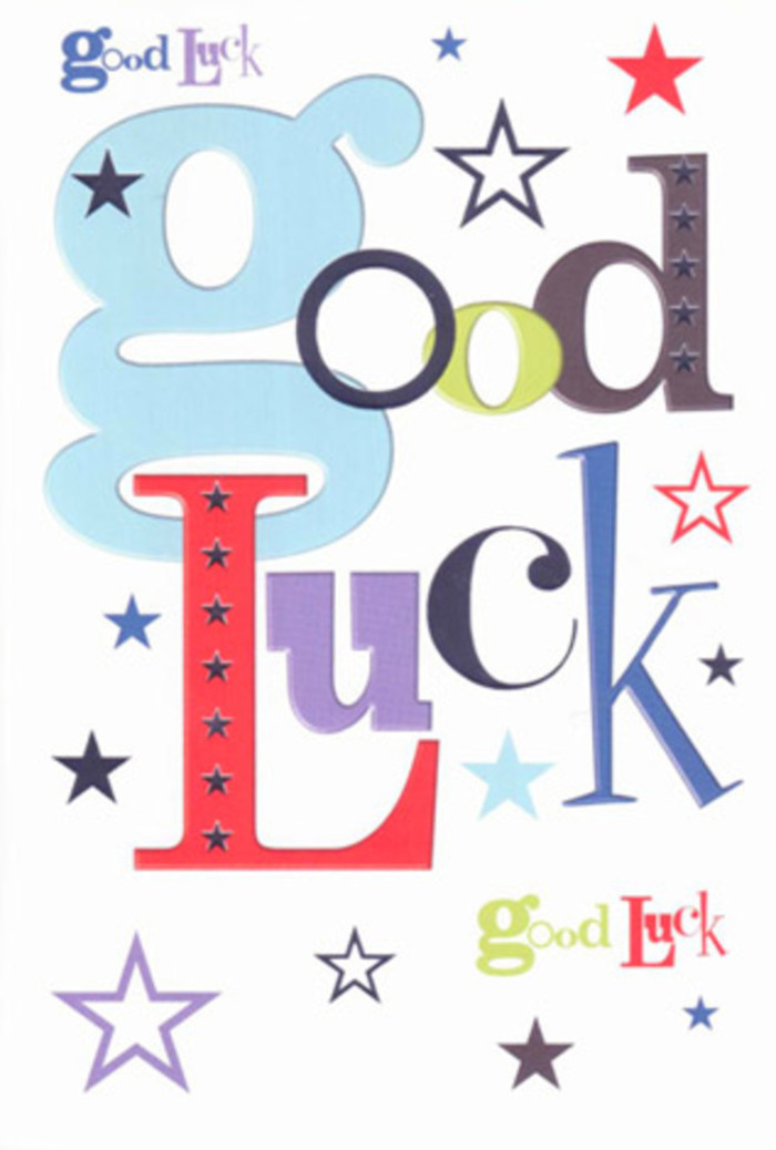 This luck-inspired card is imbued with the vibrant optimism that seems to float on Farnborough's breeze-a visual celebration rendered in joyful type and whimsical stars. With each letter boasting its own distinctive flair-from wide, pastel blue strokes to slender midnight-black lines and exuberant scarlet script-the card sings with lively energy. Stars in every tint are dashed across the white expanse, some as striking as fireworks on a night over Southwood, others as soft as distant wishes made from the town's leafy parks. Ample white space allows the colours to breathe, crafting a calm yet uplifting composition that reflects the welcoming feel of Farnborough's neighbourhoods. The sturdy, lightly textured card feels special under your fingertips-smooth yet reassuringly firm, echoing the confidence and care found in baskets assembled at local florists for life's big transitions. Designed to cheer from the sidelines, it channels the warm applause of friends and neighbours rooting for a loved one's dream to take flight. It is more than a message: it is a small token of friendship and unwavering support, perfect for new chapters and new beginnings.